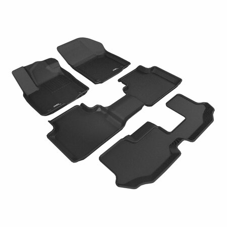 3D MAXPIDER Kagu Floor Mat for 2018 Volkswagen Atlas R1 R2 R3, Black L1VW08401509